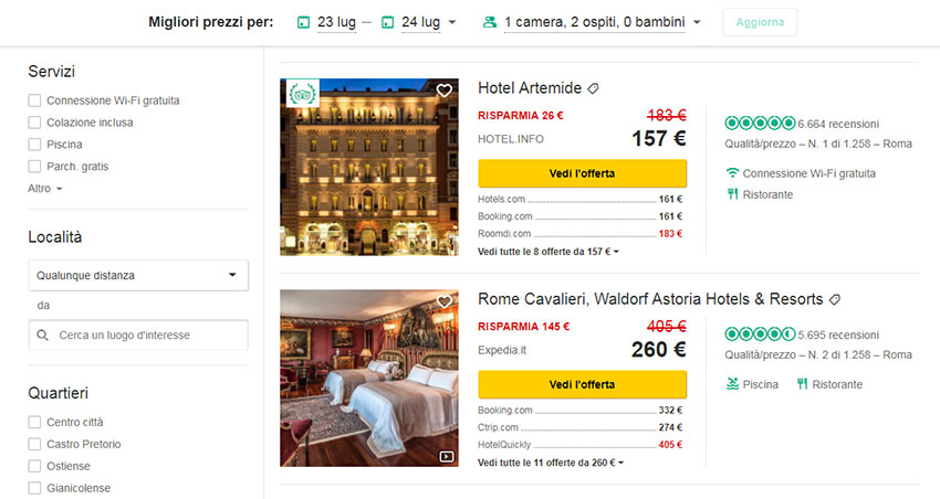 Prezzo più basso su TripAdvisor