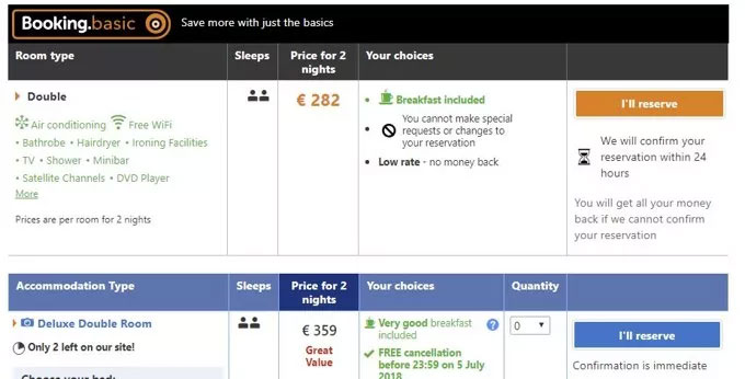 Booking.Basic "catturato" da Mirai