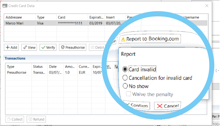 Come segnalare una carta non valida a Booking.com